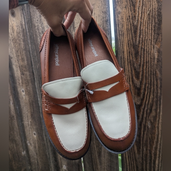Jeffrey Campbell Colleague Loafers in Tan Bone - Picture 2 of 3